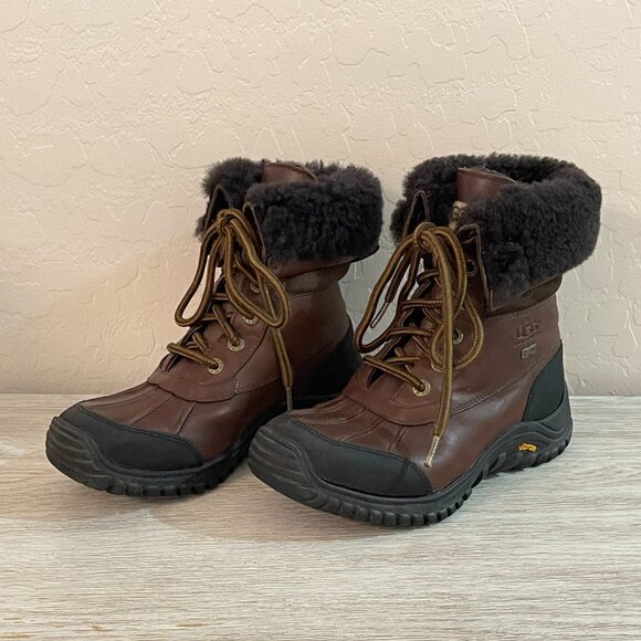 Ugg Adirondack Boot 6 Brown Leather Lace Up Warm Boots SN 5446 Waterproof - Picture 1 of 14